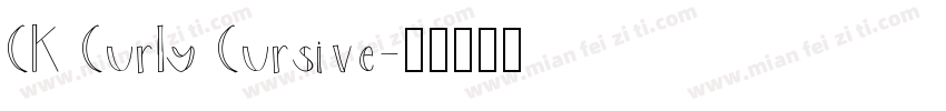CK Curly Cursive字体转换